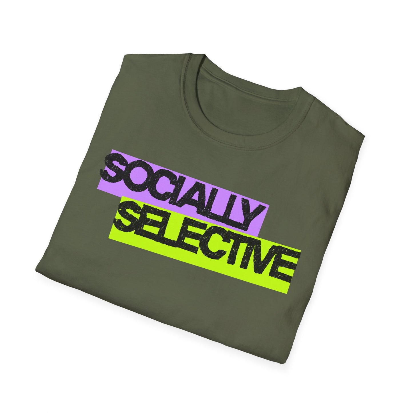 Socially Selective T-Shirt | Unisex Softstyle Tee for Casual Outings, Gift for Friends, Summer Style, Cool Trendy Top