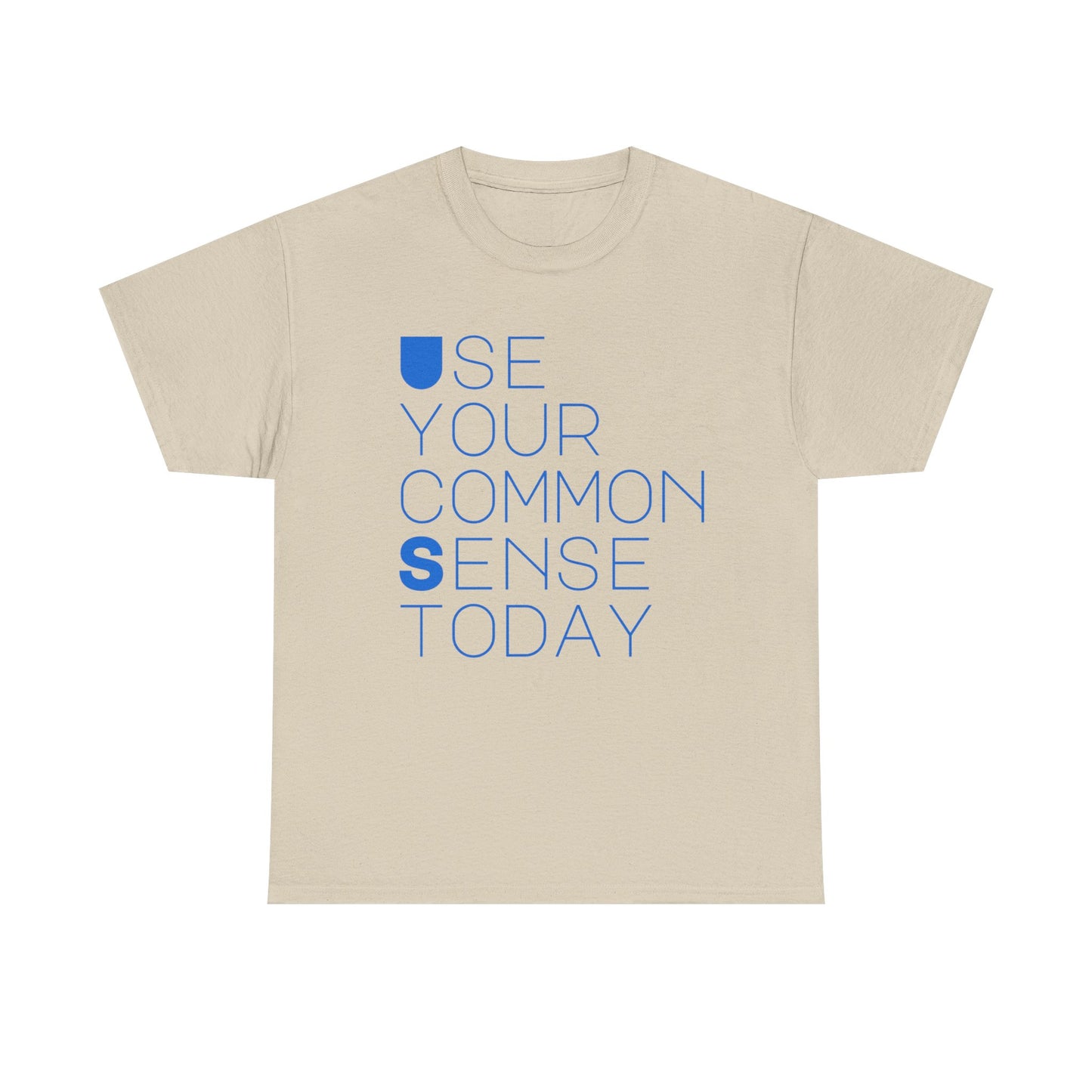Unisex Heavy Cotton Tee with 'Use Your Common Sense Today' Print | Casual Style, Everyday Wear, Gift Idea, Motivational Shirt, [...]