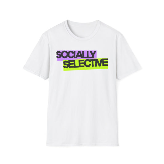 Socially Selective T-Shirt | Unisex Softstyle Tee for Casual Outings, Gift for Friends, Summer Style, Cool Trendy Top