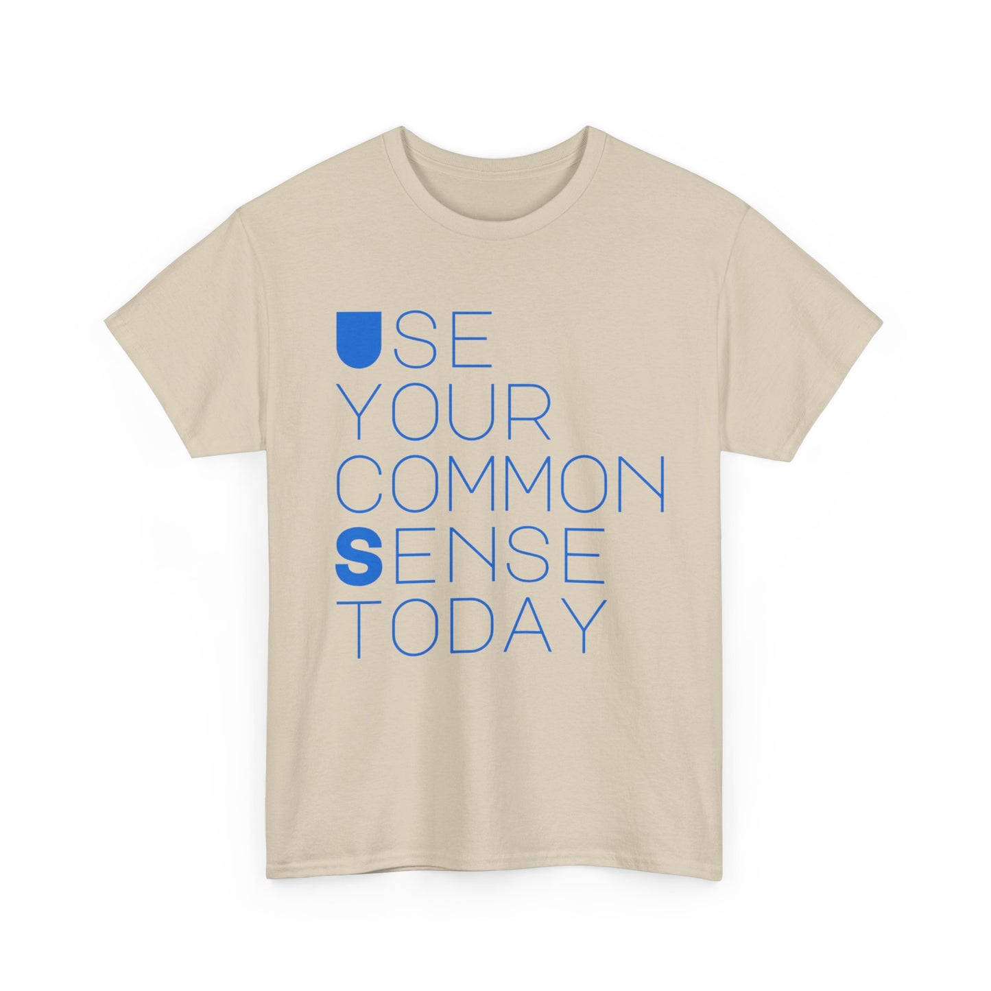 Unisex Heavy Cotton Tee with 'Use Your Common Sense Today' Print | Casual Style, Everyday Wear, Gift Idea, Motivational Shirt, [...]
