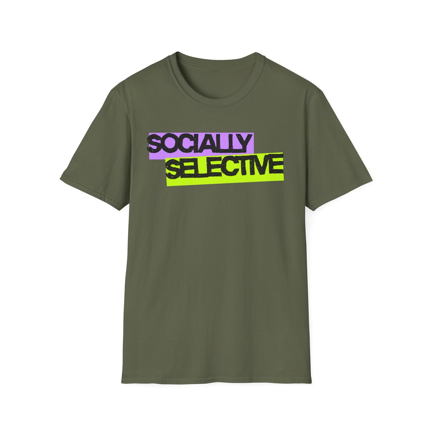 Socially Selective T-Shirt | Unisex Softstyle Tee for Casual Outings, Gift for Friends, Summer Style, Cool Trendy Top